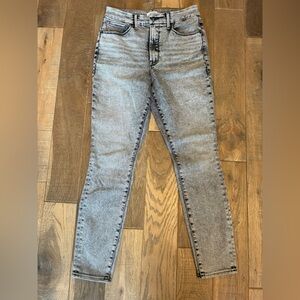 NWOT Good American Jeans Size 10/30 Gray acid wash High Rise skinny GW844T